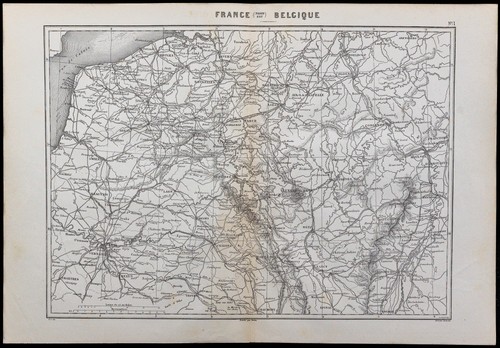 1880 carte ancienne de - carte,