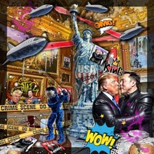 America First PoP  -art déco moderniste graffiti pop STREET ART 