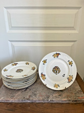 Ancien Lot 9 Assiettes Dessert