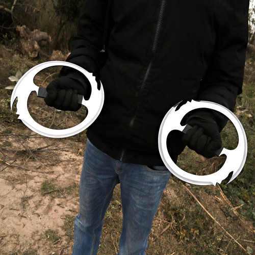 Pair handmade chakrams - 2,