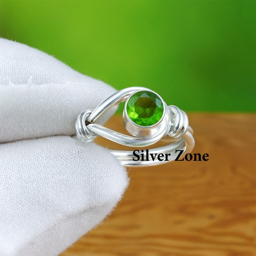 Bague péridot argent - bague,
