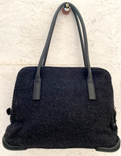 * Prada* sac à main en tissu et cuir vintage made in Italy bag à saisir