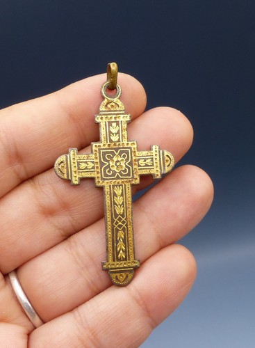 Ancienne croix damascène - damascène, or