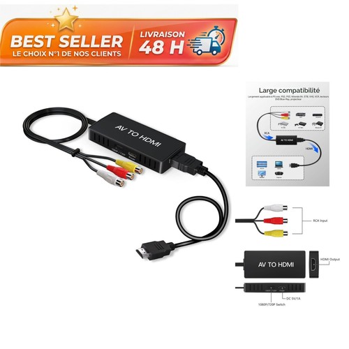 Convertisseur vers hdmi - av,