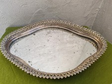 Ancien Plateau En Bronze Argenté. 19eme