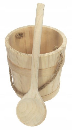 Seau bois sauna - , +