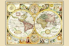Vintage map of the World