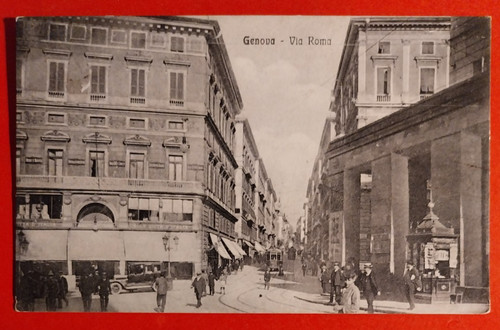 Carte postale gênes - carte, via