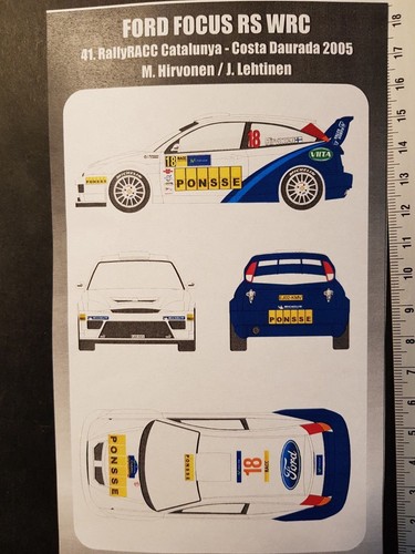 Decals ford focus rs wrc - 1/24,