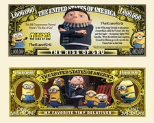 Les MINIONS BILLET MILLION DOLLAR US ! KEVIN STUART BOB GRU Dessin Animé Film 2