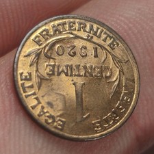 1 Centime 1920 Fautée Daniel Dupuis Qualité France