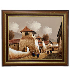 Splendide Gouache sur Toile