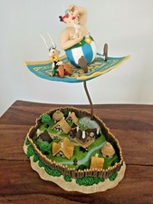  Astérix Obélix Tapis Volant sur Village Gaulois Figurine Résine Editions Atlas