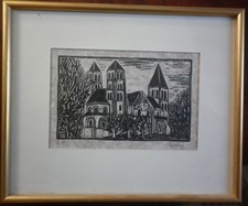 Eau-forte originale de PASTIN Gravure signée et marquée E.A