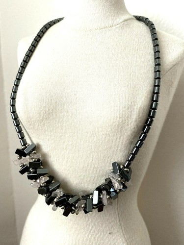 Collier hematite pierre neuf - collier,