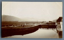 UK, Scotland, "The Seven Sluice Gates"  Vintage citrate print. Vintage Scotland.