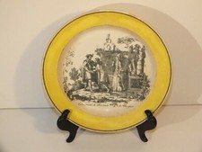 Assiette Creil marli jaune