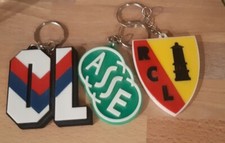 Porte-clé logo vintage foot ASSE-RCL-OL-PSG