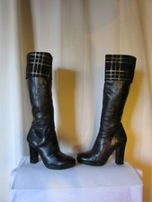 bottes ippon cuir noir et daim noir argenté pointure 36