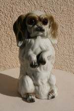 lampe veilleuse ou brule parfum en céramique chien ancien art déco **