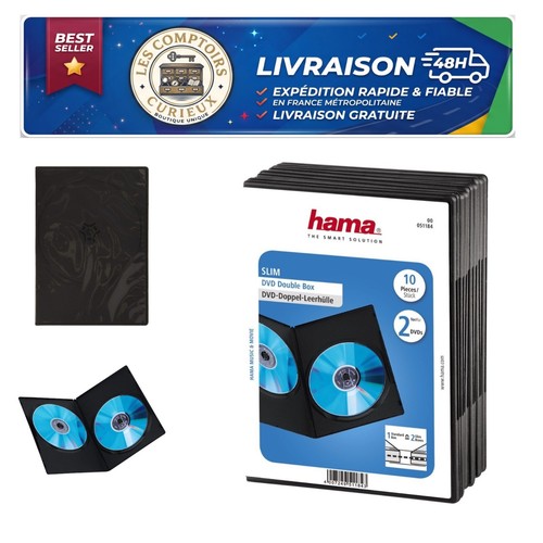 Hama boîtier dvd slim double - boîtier,