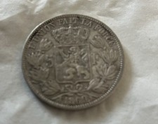 5 Francs Belge Léopold 2 argent 1869