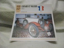 CARTE FICHE CHENARD ET WALKER