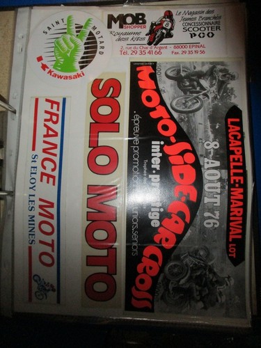Autocollants moto side car - moto,