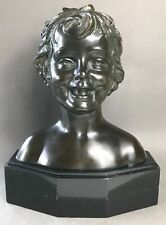Demeter H. CHIPARUS "Buste de jeune enfant riant" bronze signé