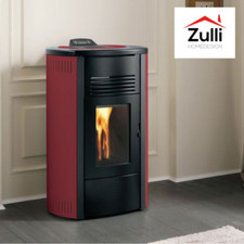 POÊLE À PELLETS CARLOTTE ROUGE PALAZZETTI 15 KW ECOFIRE HYDRO