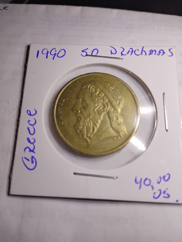1990 greece drachmai - 50,