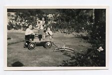 Carte-Photo . Jouet ancien . Carriole . Old toy . Photo-card .