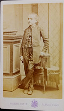 Enfant de Troupe Enfant Militaire  en uniforme  Cliché ancien C D V Pierre Petit