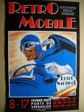 AFFICHE  SALON  RETRO MOBILE