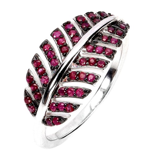 925 bague argent rubis - en,