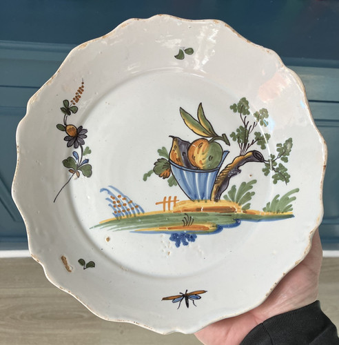 Belle assiette faïence xviii - assiette,