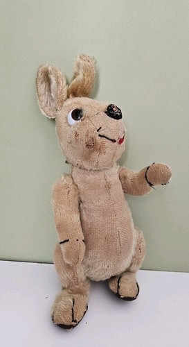 Jouet ancien peluche lapin - ,