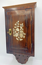 Antique french Napoleon III key box 19th century wood mother of pearl