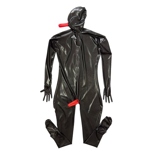 Latex bodysuit with - mouth, and