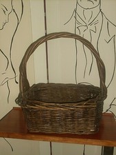 Vtg hand woven rustic - hand, willow