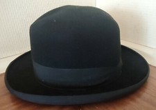 Ancien Chapeau melon monogrammé CR/London House Hatter Paris/old hat