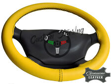 Pour Volkswagen VW Passat 2017-2020 Jaune Véritable Housse Volant Cuir