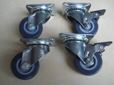 Lot de 4 roulettes diametre 50mm à platine (2 à frein)