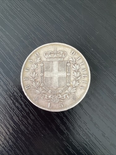 Pièce argent italie de - italie,, 5