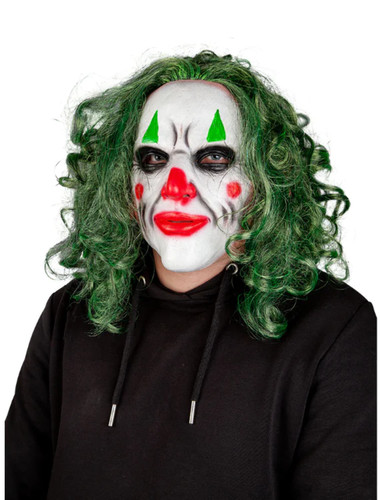 Masque latex joker clown - joker,