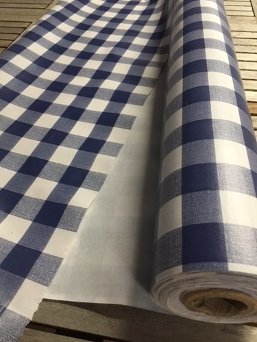 Nappe pvc carreaux vichy bleu - nappe,