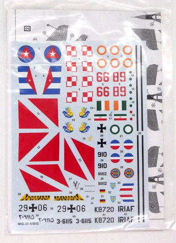 Decal line hdl mig b - line, mig-29