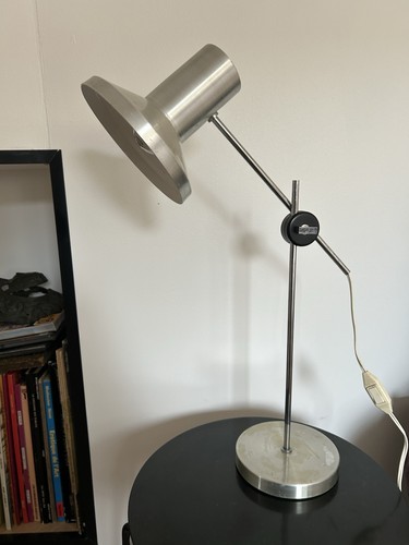 Lampe alu brossé années - alu, 70