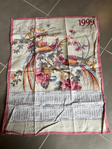 Torchon calendrier ancien - calendrier,