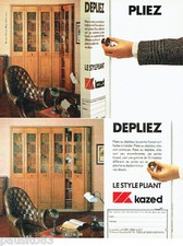 PUBLICITE ADVERTISING 016  1985  KAZED  portes pliantes